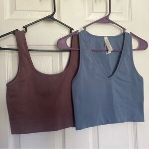 Bundle of 2 Athleta Aurora Rib Tanks